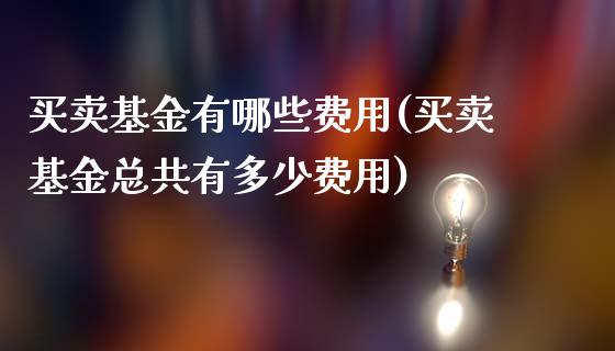 买卖基金有哪些费用(买卖基金总共有多少费用)_https://www.gnhpgy.com_德指期货_第1张