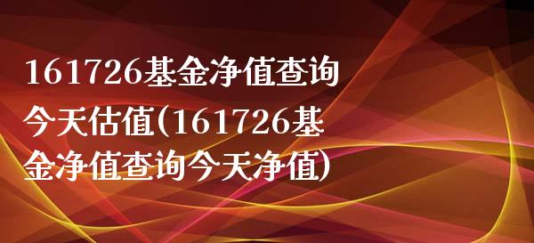 161726基金净值查询今天估值(161726基金净值查询今天净值)_https://www.gnhpgy.com_股指期货_第1张