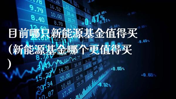 目前哪只新能源基金值得买(新能源基金哪个更值得买)_https://www.gnhpgy.com_道指期货_第1张