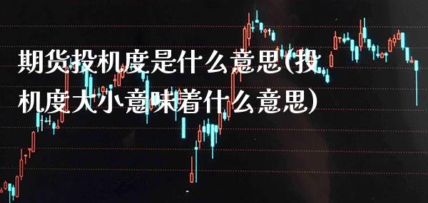 期货投机度是什么意思(投机度大小意味着什么意思)_https://www.gnhpgy.com_期货知识_第1张