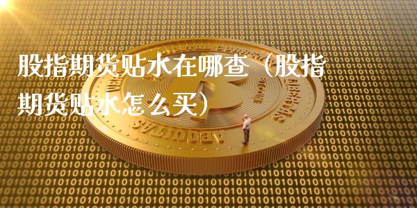股指期货贴水在哪查（股指期货贴水怎么买）_https://www.gnhpgy.com_黄金期货_第1张