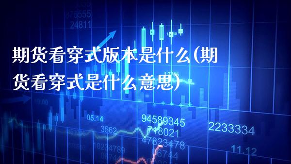 期货看穿式版本是什么(期货看穿式是什么意思)_https://www.gnhpgy.com_德指期货_第1张