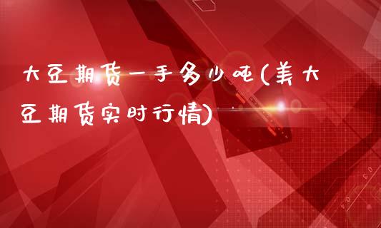 大豆期货一手多少吨(美大豆期货实时行情)_https://www.gnhpgy.com_黄金期货_第1张