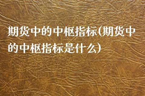 期货中的中枢指标(期货中的中枢指标是什么)_德指期货_第1张_公牛期货直播室 期货中的中枢指标(期货中的中枢指标是什么)_https://www.gnhpgy.com_德指期货_第1张
