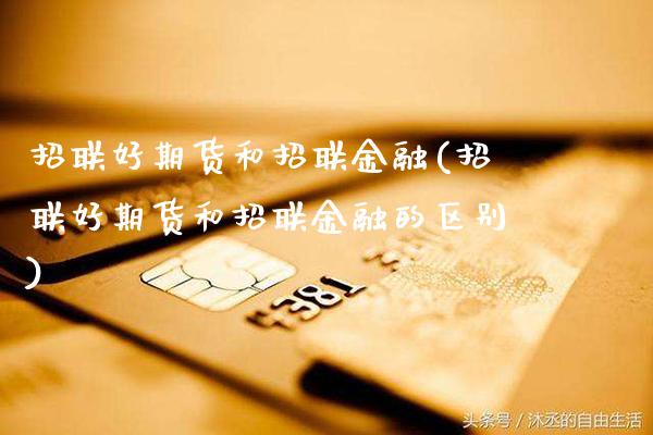 招联好期货和招联金融(招联好期货和招联金融的区别)_https://www.gnhpgy.com_期货百科_第1张