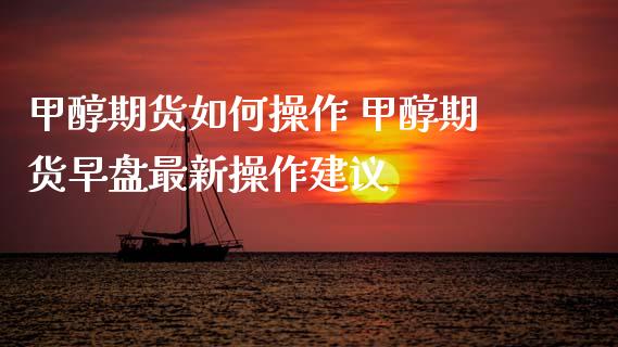 甲醇期货如何操作 甲醇期货早盘最新操作建议_https://www.gnhpgy.com_纳指期货_第1张