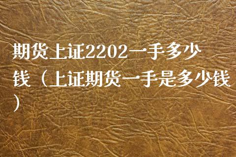 期货上证2202一手多少钱（上证期货一手是多少钱）_https://www.gnhpgy.com_原油期货_第1张