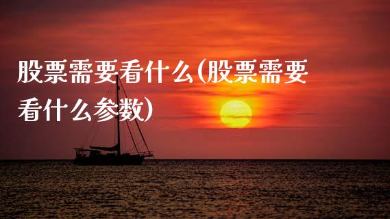股票需要看什么(股票需要看什么参数)_https://www.gnhpgy.com_黄金期货_第1张