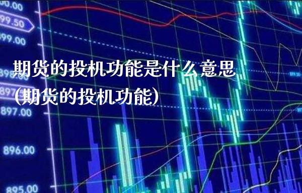 期货的投机功能是什么意思(期货的投机功能)_https://www.gnhpgy.com_股指期货_第1张