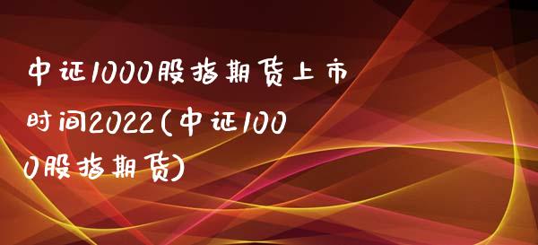 中证1000股指期货上市时间2022(中证1000股指期货)_https://www.gnhpgy.com_德指期货_第1张